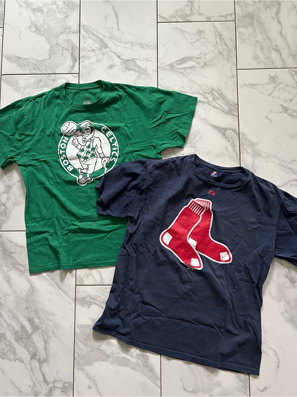 y2k Boston Sports Pack - Boston Celtics & Boston Red Sox NBA MLB Shirts